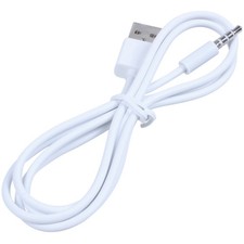 2X 3.5Mm Plug Audio Aux to Usb 2.0 Plug Adapter Charging Cable 1M White U8A2
