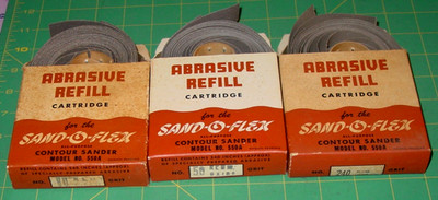 Vintage Merit Sand-O-Flex No. 550A Contour Sander Abrasive Refills Mixed Lot USA