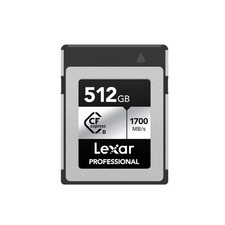 Lexar 512GB Professional Silver SE CFexpress Type B 512GB, Silver/Black