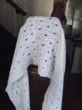 OSFM 100 Polyester Berkshire Fashion White Infinity Scarf 72  X 25  NWOT