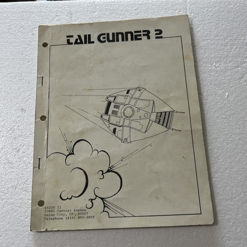 Original Factory Tail Gunner 2 mit Schaltplänen EXIDY Arcade Videospiel Handbuch - Bild 1 von 4