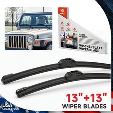 Front Windshield Wiper Blades For Jeep Tj Wrangler 97-06 Pair 13 13 All Season Front Windshield Wiper Blades For Jeep Tj Wrangler 97-06 Pair 13 13 All Season