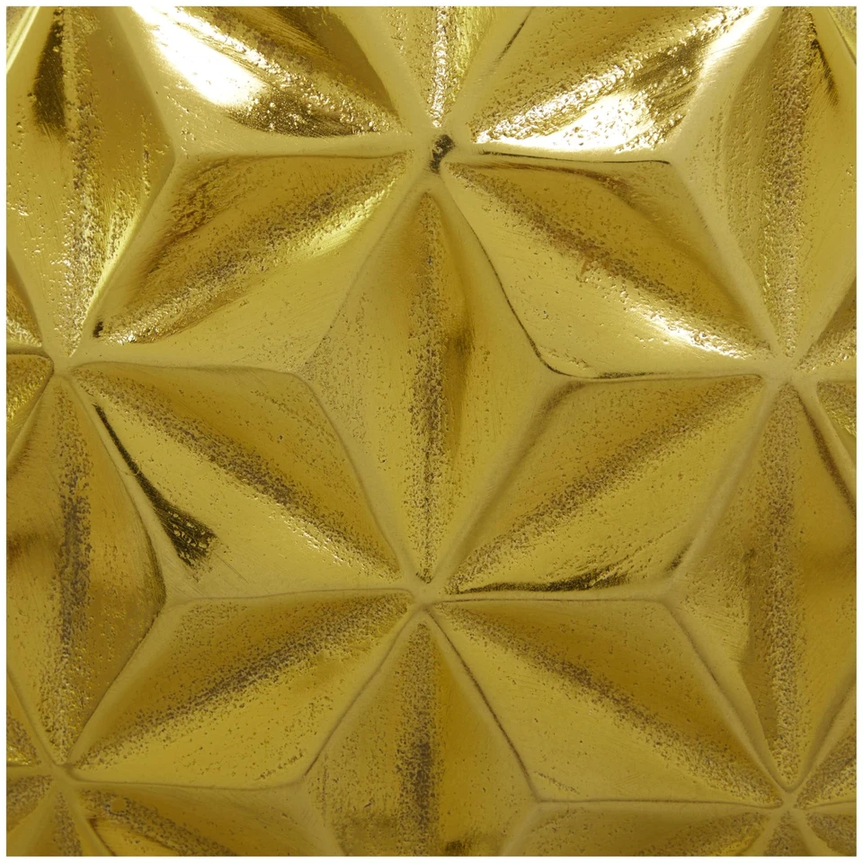 Jarrón decorativo geométrico de metal de aluminio centro de mesa facetado florero, florero... Foto 2 de 4