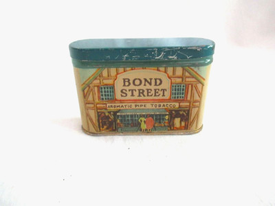 VTG BOND STREET PIPE CIGARETTE TOBACCO SALESMAN SAMPLE TRIAL POCKET TIN EMPTY