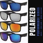 Polarized Sunglasses Mens 4 Pack Square Frame Soft Finish Frames Glasses New