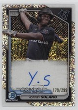 2024 Bowman Chrome Prospect Speckle Refractor 179/299 Yoffry Solano Auto 05jo