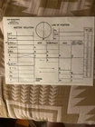 Original WW2 US Army Military Ageton Solution Paper Work Sheet 1942 Rare