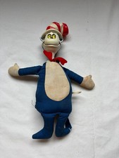 Vintage Dr. Seuss Cat in the Hat Talking Plush Doll 1989 Muffled Voice 10"