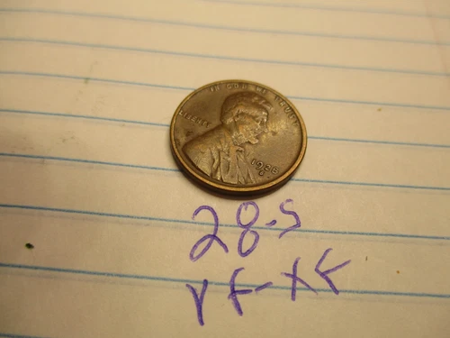1928  S Lincoln Wheat Cent,  VF