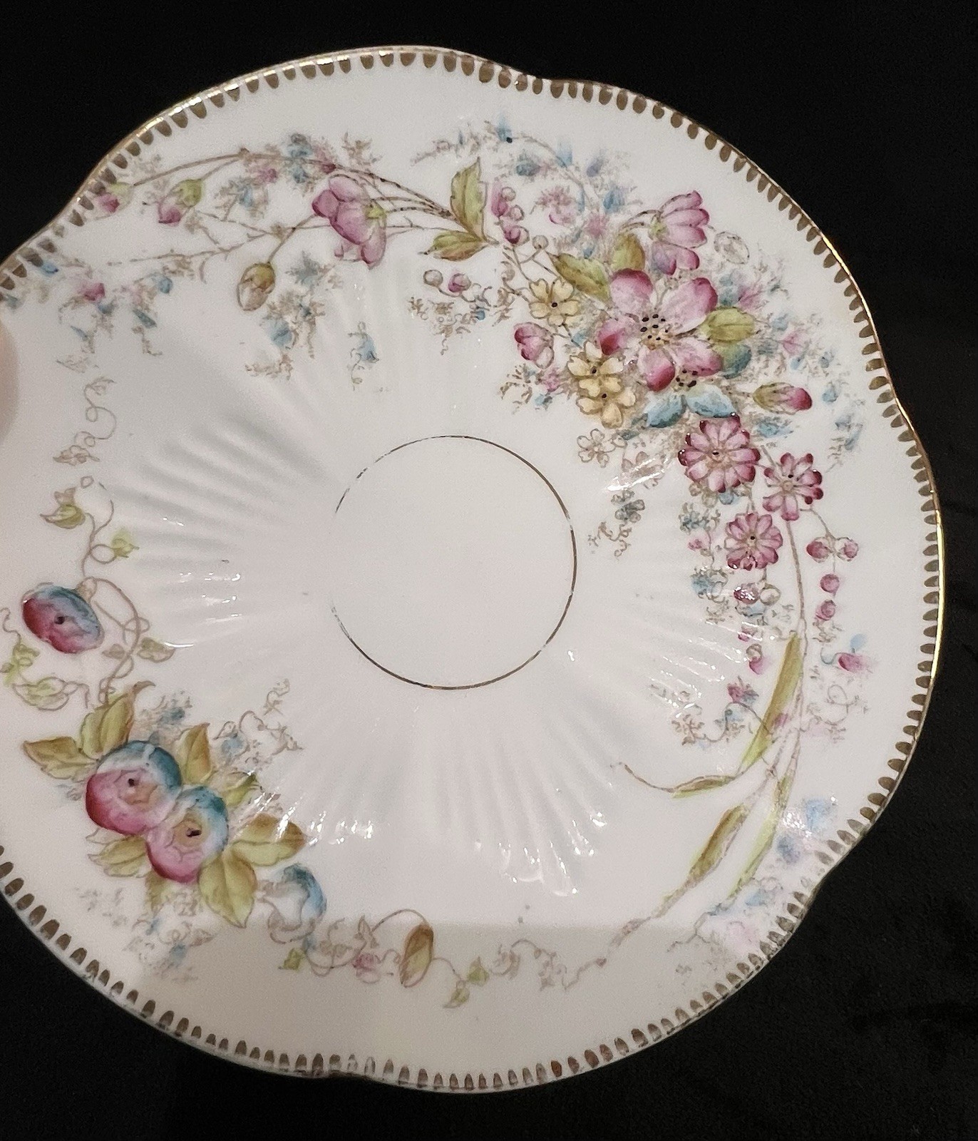 Antique Hand Painted Pretty Floral 6” Bone China Plates - Set of 6 ...