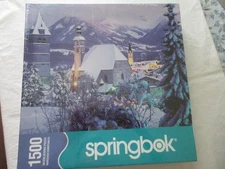 NEW Springbok 1500 pc  Jigsaw Puzzle MORCEAUX EMBOITABLES Village Alpin