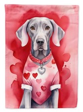 Caroline's Treasures Weimaraner My Valentine House Flag DAC5454CHF