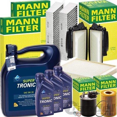 MANN INSPEKTIONSPAKET+ARAL 5W-30 MOTORÖL passend für MERCEDES GLE W/X166 350d