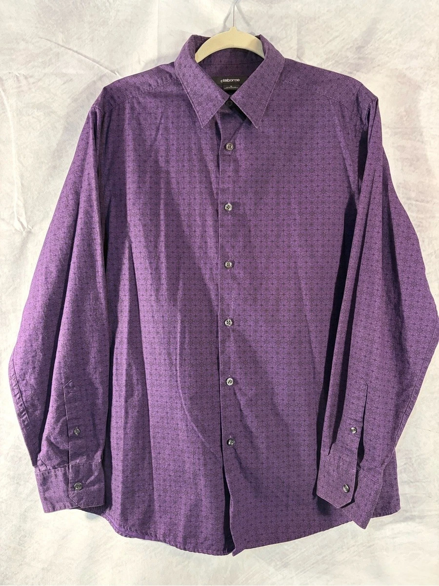 claiborne men's dress shirts Claiborne Mens Black Tonal Textured Long Sleeve Quarter-Zip Shirt X-Large