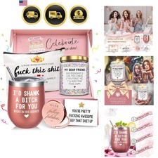 Birthday Gifts for Women Best Friend Tumbler Candle Gift Basket Set
