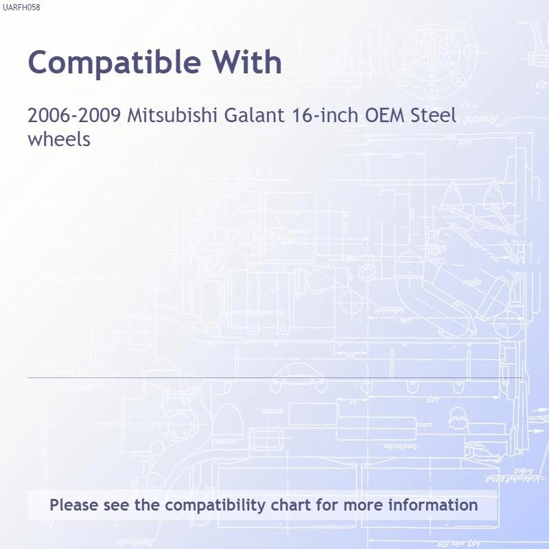 Juego de 4 Cubiertas de Rueda Completa de 16" Tapacubos de Llanta 8 Radios para 99-09 Mitsubishi GALANT Foto 3 de 4