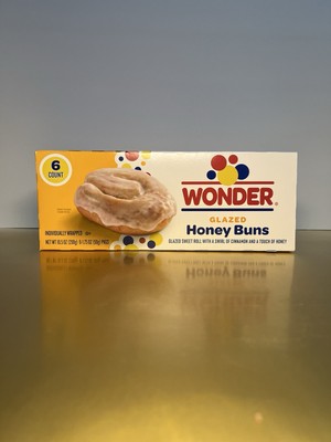   New Limited Edition Wonder Glazed Honey Swirl Cinnamon Icing Buns 10.5oz
