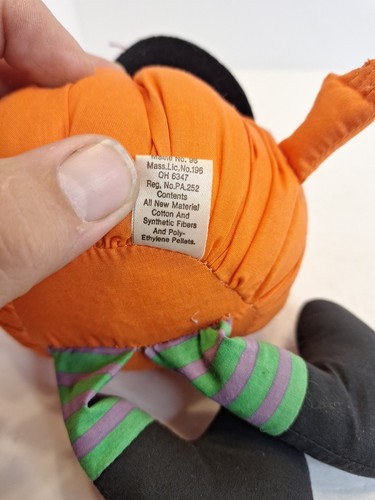 Vintage 1982 Hallmark Jack-O-Lantern strega zucca strega Halloween spettrale carino - Foto 7 di 7