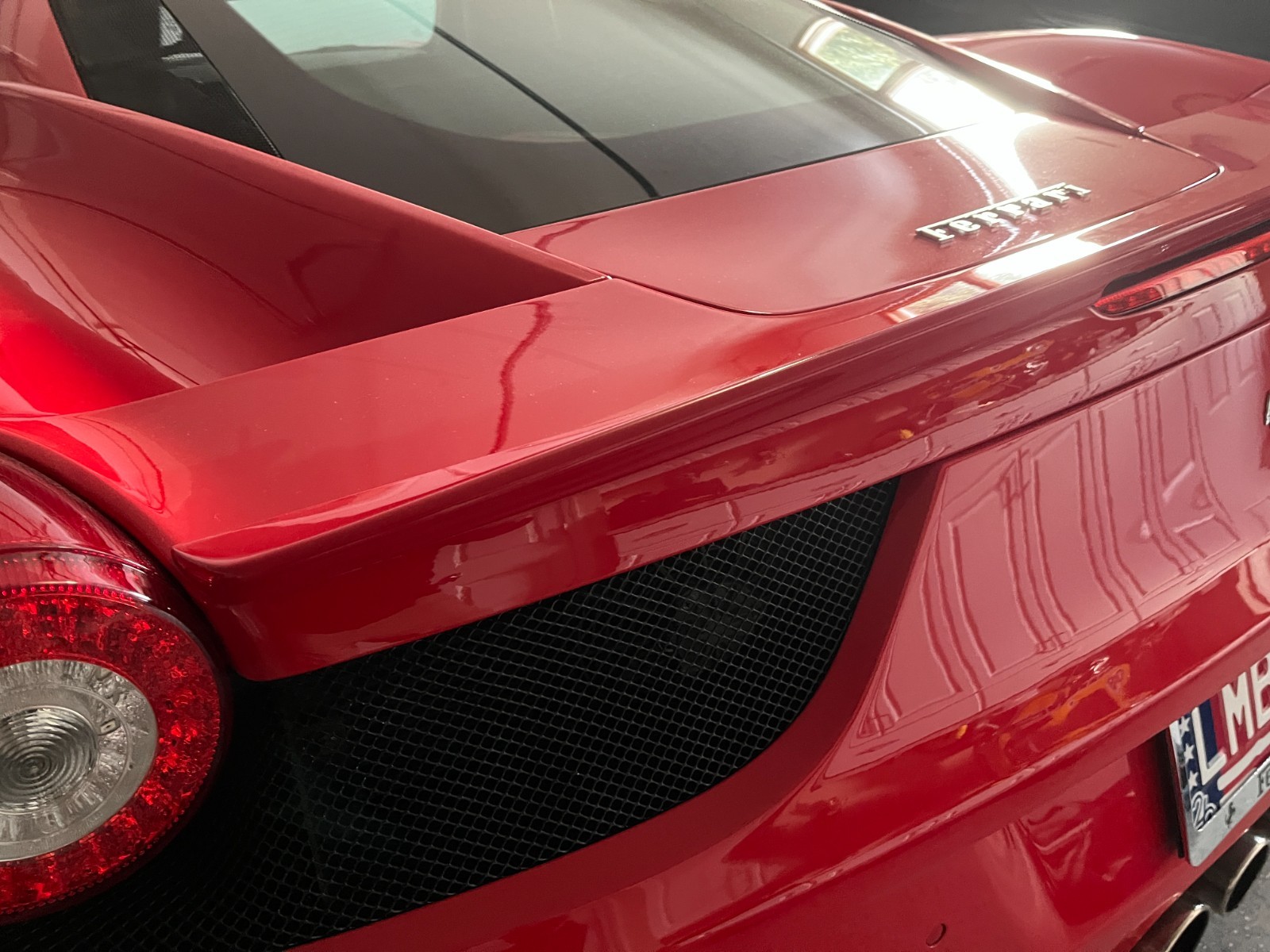 2010-15 Ferrari 458 Italia Tesoro Flush Mount Trunk Spoiler Satin Blk Made USA