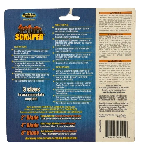 全新 Spyder Scraper00139 6 英寸可重新锐化刀片 1 件装 ~ 免运费 — 第 3/4 张图片