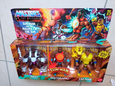 Kikto Holographo Zap-Man Pack Sun Man Origins Masters of the Universe Neu US