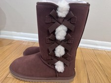 Koolaburra by UGG Victoria Tall Suede Faux Fur Lined Knee High Boots 8