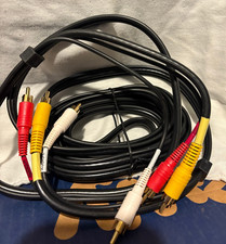 12ft. 3 RCA Male Audio/Video Stereo Dubbing Composite Cable-Gold 12' Foot