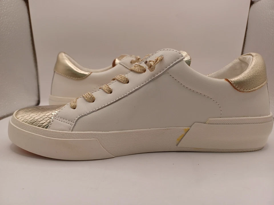 NUEVAS Zapatillas Oxford Dolce Vita Zina Para Mujer-Blanco/Dorado Talla 7.5 EE. UU. Foto 3 de 4