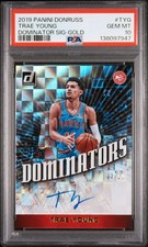 2019 PANINI DONRUSS DOMINATOR SIGNATURES GOLD #TYG TRAE YOUNG 3/10 PSA 10 AUTO