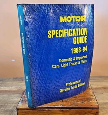 MOTOR MANUALS Specification Guide • Professional Service Trade Edition 1988-1994