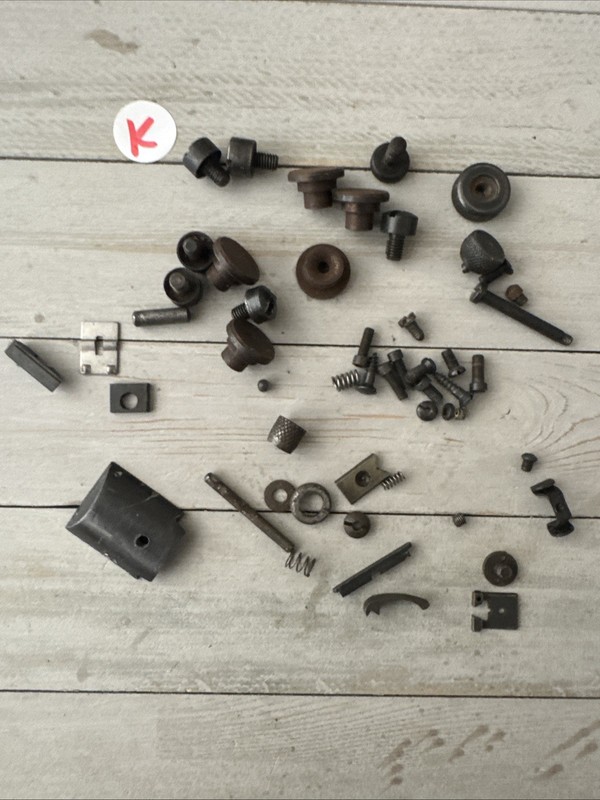 Vintage firearm components,screws and knobs Receiver Tang…. MORE See Pics