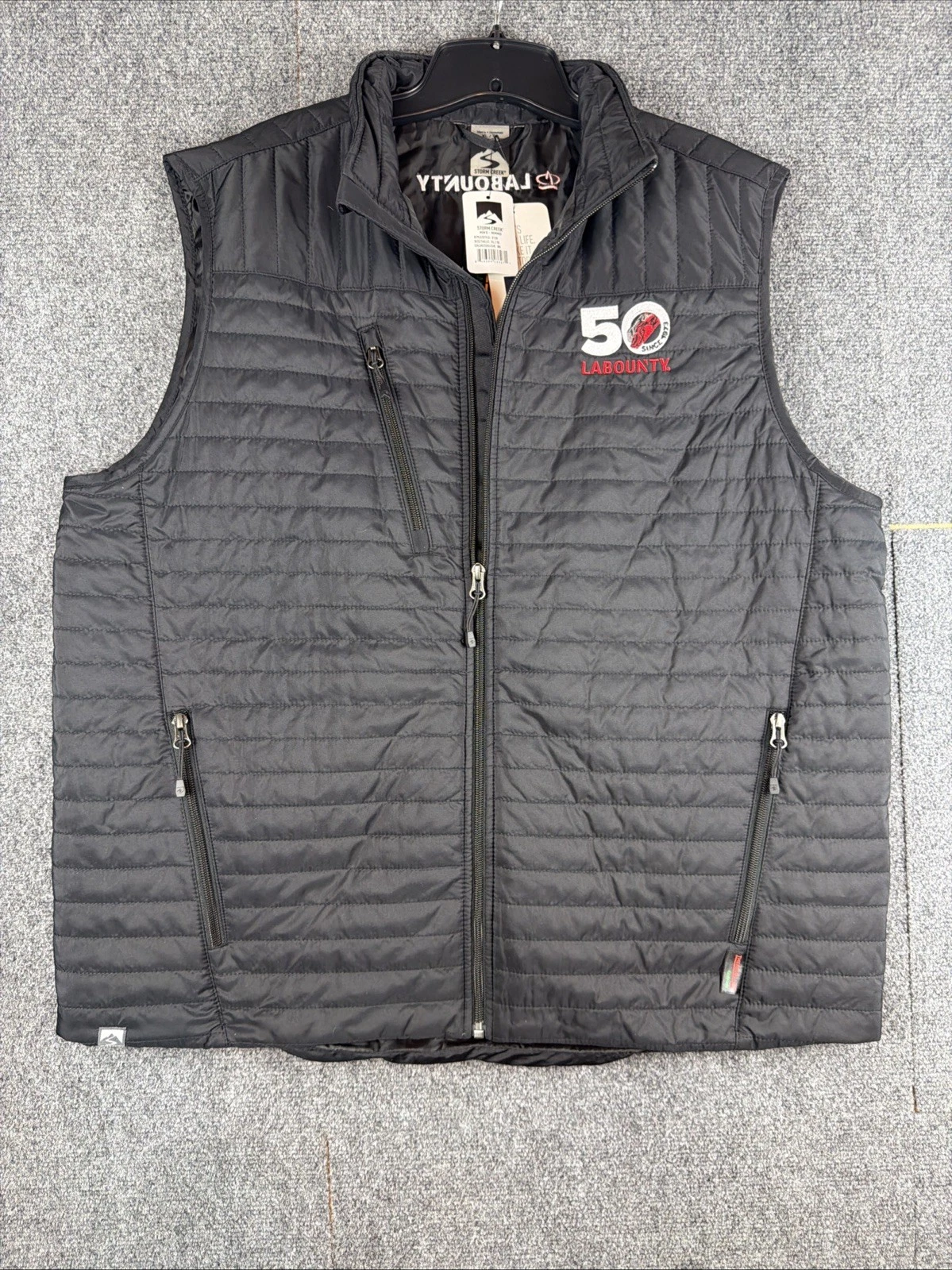 Storm Creek LA Bounty Black Vest Mens Size XL Thermolite Insulated Puffer