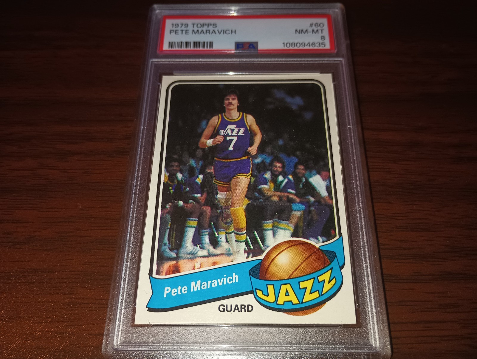 1979 Topps Basketball #60 Pete Maravich PSA 8 NM Utah Jazz HOF