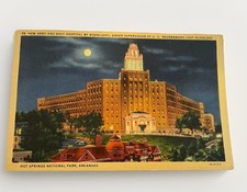 Vintage 1943 AR Postcard Army Navy Hospital Hot Springs Curt Teich linen