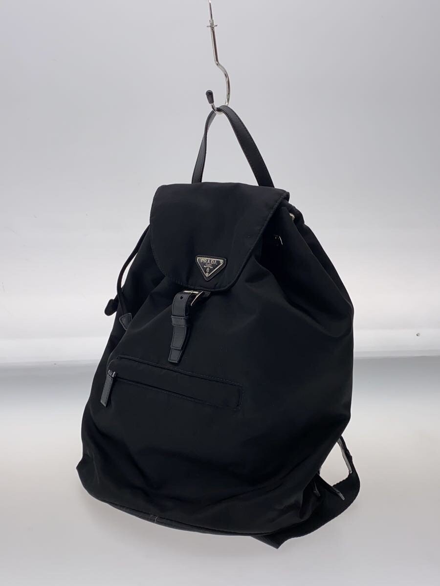 PRADA Backpack Nylon BLK Solid BZ0032 - image 2