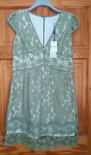 NEXT GREEN LACE PETITE DRESS SIZE 14 NEW WITH TAGS