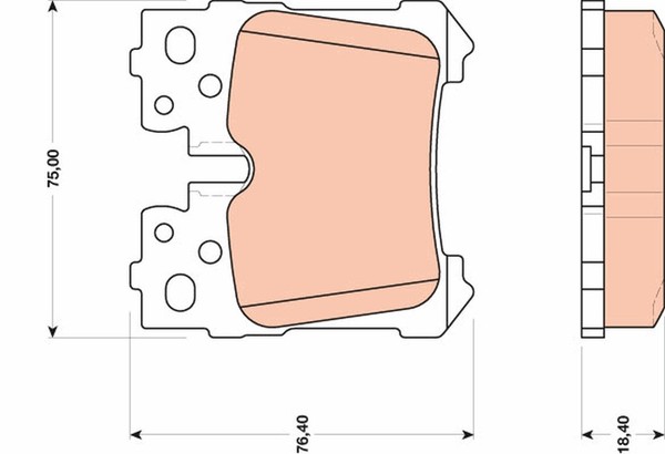 Bremsbelagsatz Scheibenbremse TRW GDB3475 FüR LS Lexus 460 USF40 USF41 AWD USF45-image