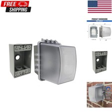 1-Gang Weatherproof In Use Outdoor Outlet Extra Deep Cover Lockable, Extra...