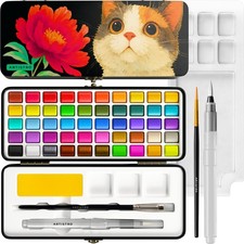 ARTISTRO 50 Colors Watercolor Paint Set - Portable with Palette /
