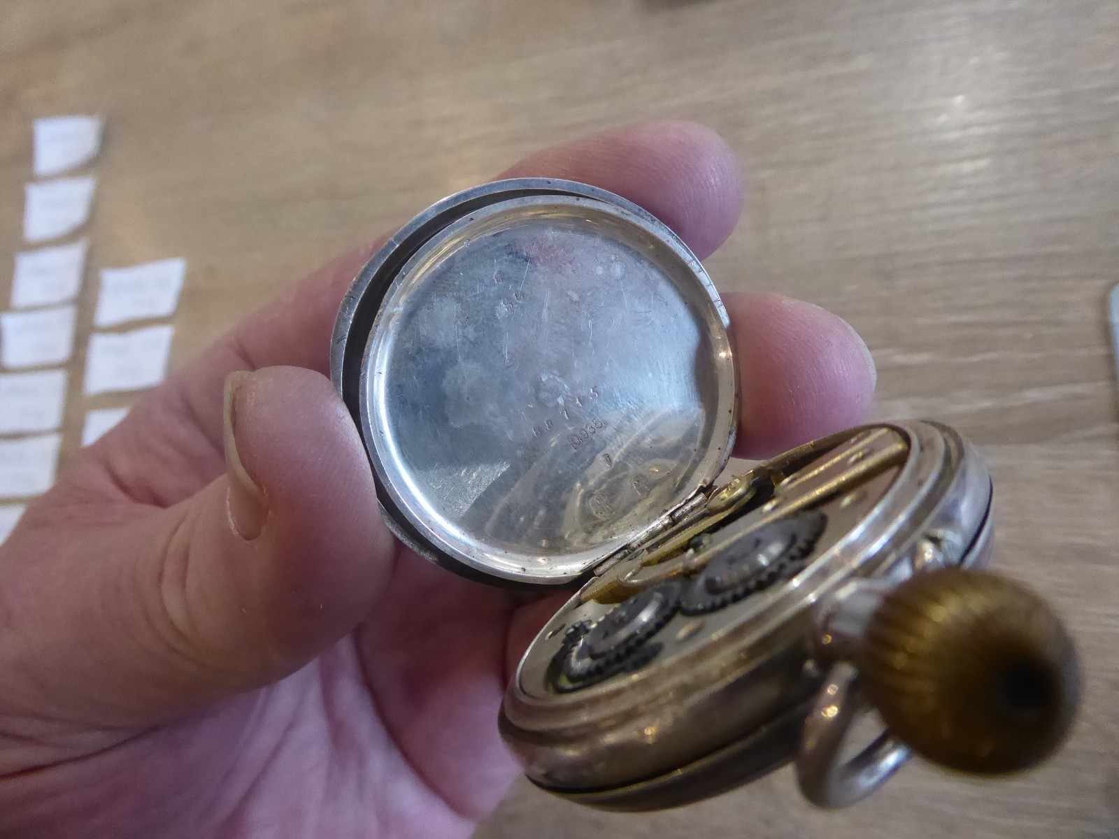 SUPERB HALF HUNTER  ANTIQUE SOLID SILVER  GENTS P… - image 9