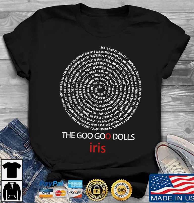 Iris Music Black T-shirt Size S-5xl Gift Fans