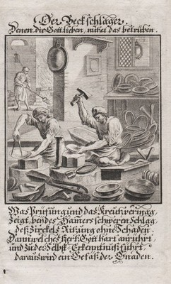Beckenschmied Schmied smith blacksmith Weigel Kupferstich 1700 214489