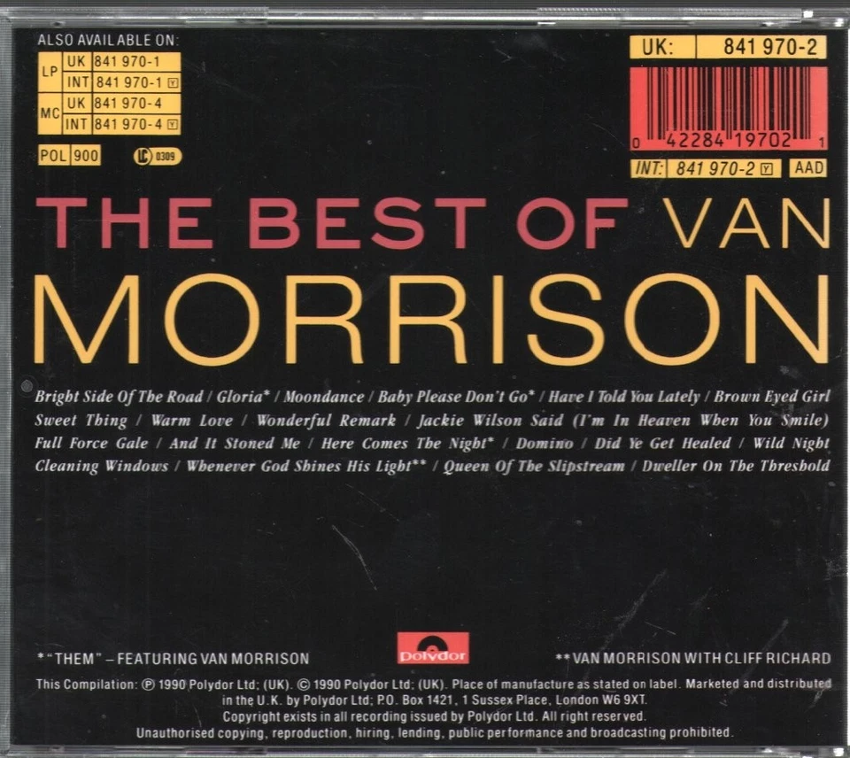 Van Morrison Best Of CD Deutschland Polydor 1990 8419702 - Bild 2 von 2