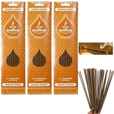 60 Orange Ginger Incense Sticks Fragrance Aroma Therapy Concentrated Scents