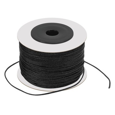 87 Yard Nylon Satin Cord 1 mm Beading String Braided Rope Black
