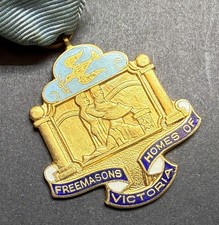 Victoria Australia Freemason Vice President Badge Ribbon Pin 1968 575