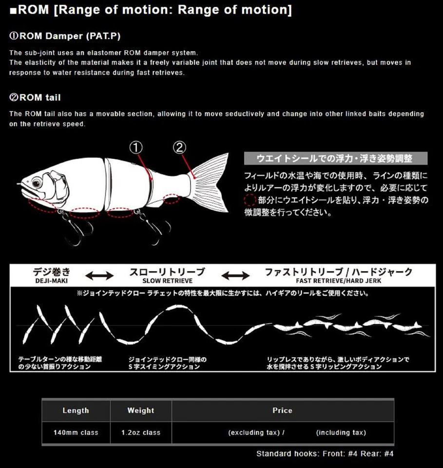 Gan Craft Garra Articulada 144 Trinquete Flotante Articulado Señuelo 06 (1823) Foto 4 de 4