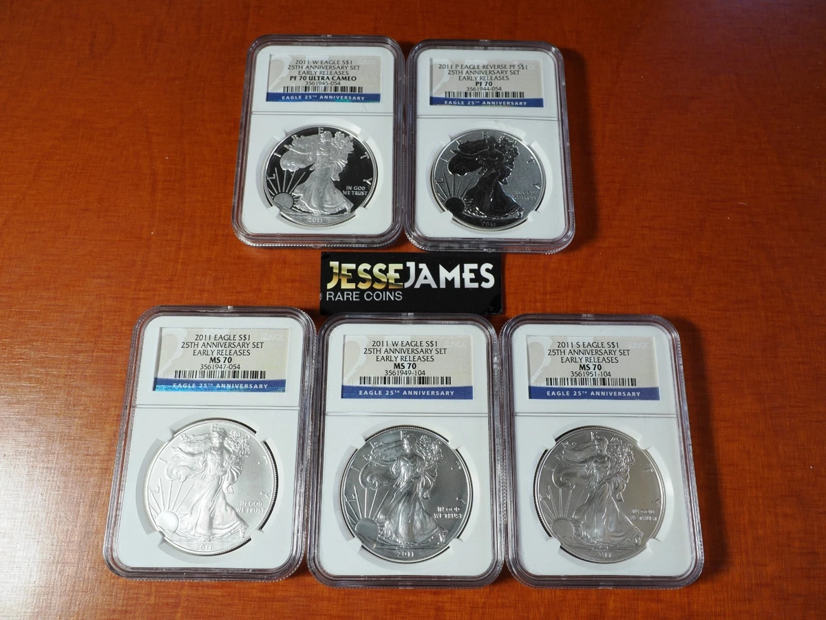 2011 American Eagle 25th Anniversary Silver 5 Coin Set for sale | eBay