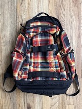 Burton Backpack Plaid Multicolor Skate School Laptop Bag Skateboard Straps 20in