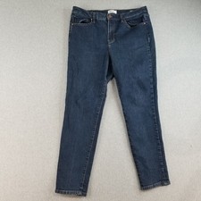 Nicole Miller Jeans Women's Sz 14 HighRise Skinny Stretch Mat. DarkWash Normcore